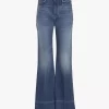 High-rise flare jeans in denim