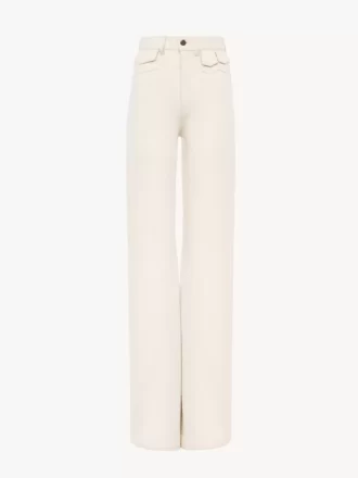 High-rise flare jeans in denim