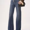High-rise flare jeans in denim