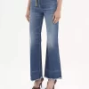High-rise flare jeans in denim