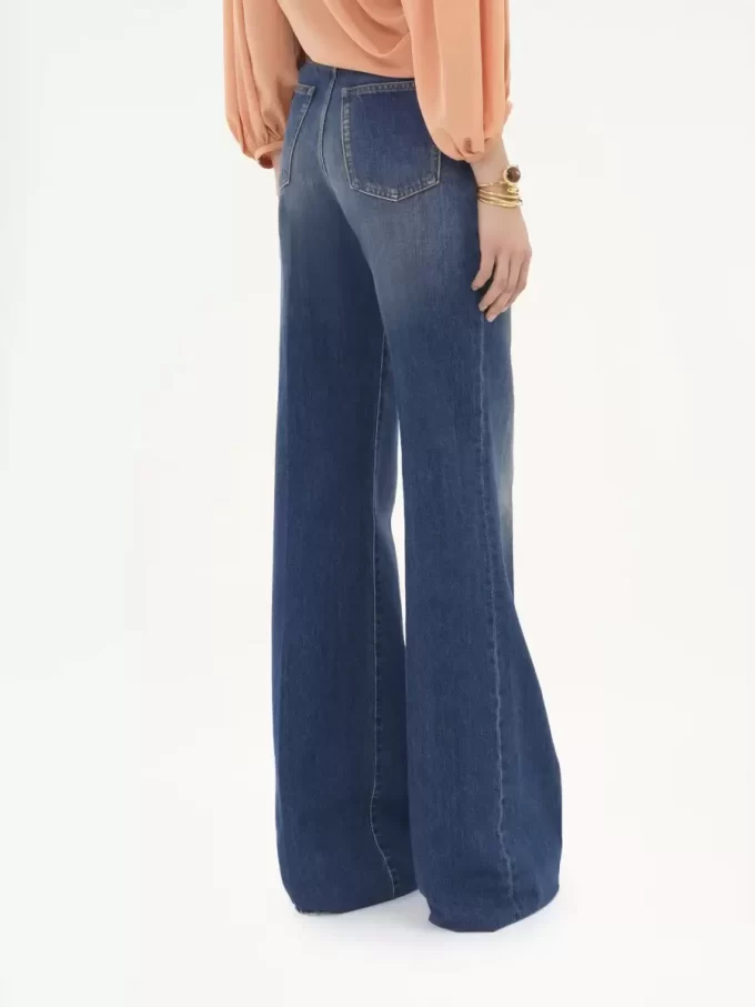 High-rise flare jeans in denim