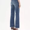 High-rise flare jeans in denim