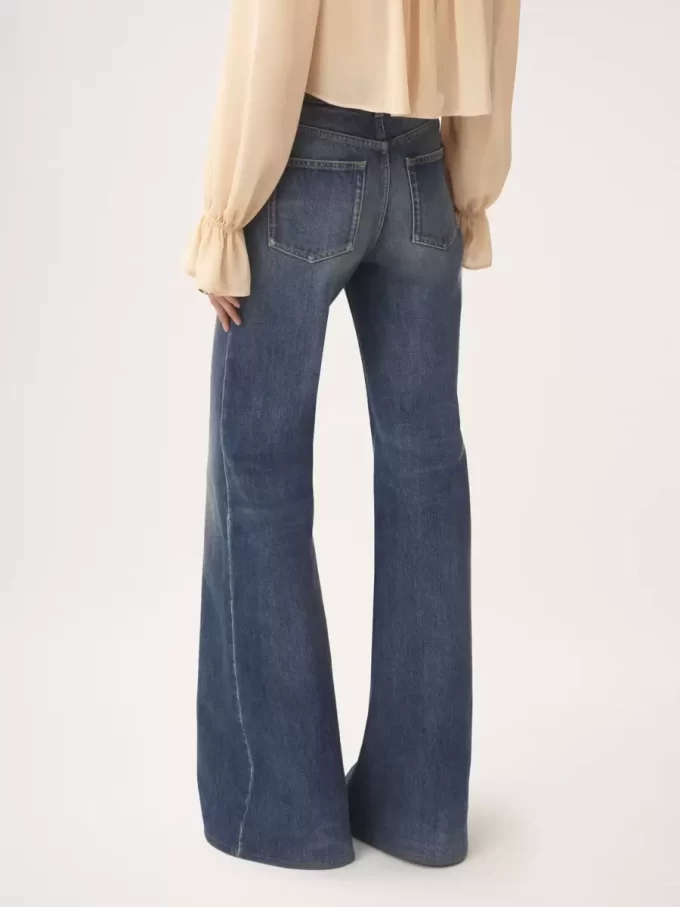 High-rise flare jeans in denim