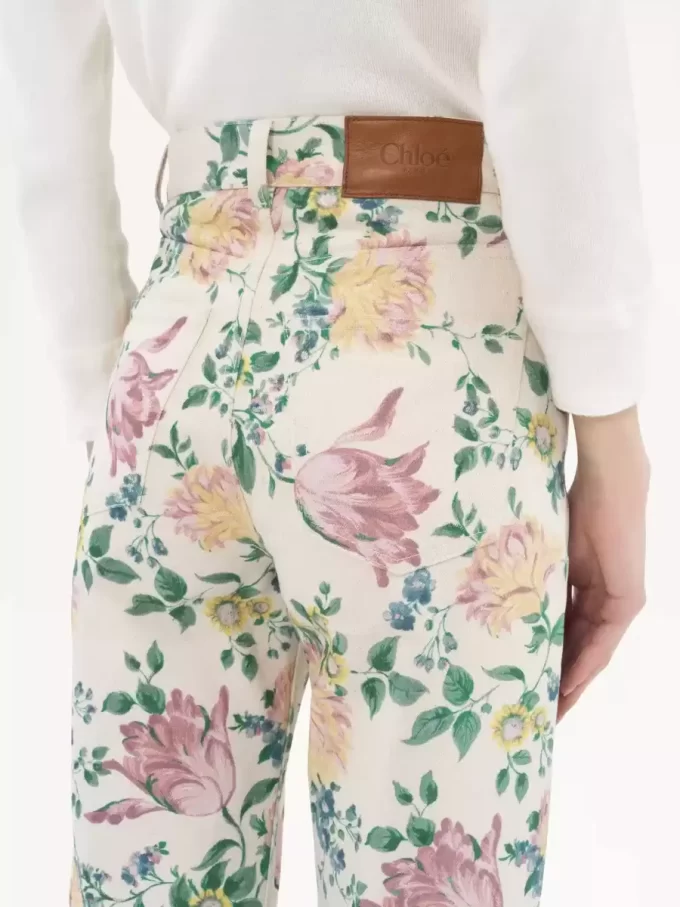 High-rise flare jeans in denim