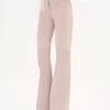 High-rise flared pants in suede