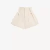 High-rise mini shorts in cotton canvas