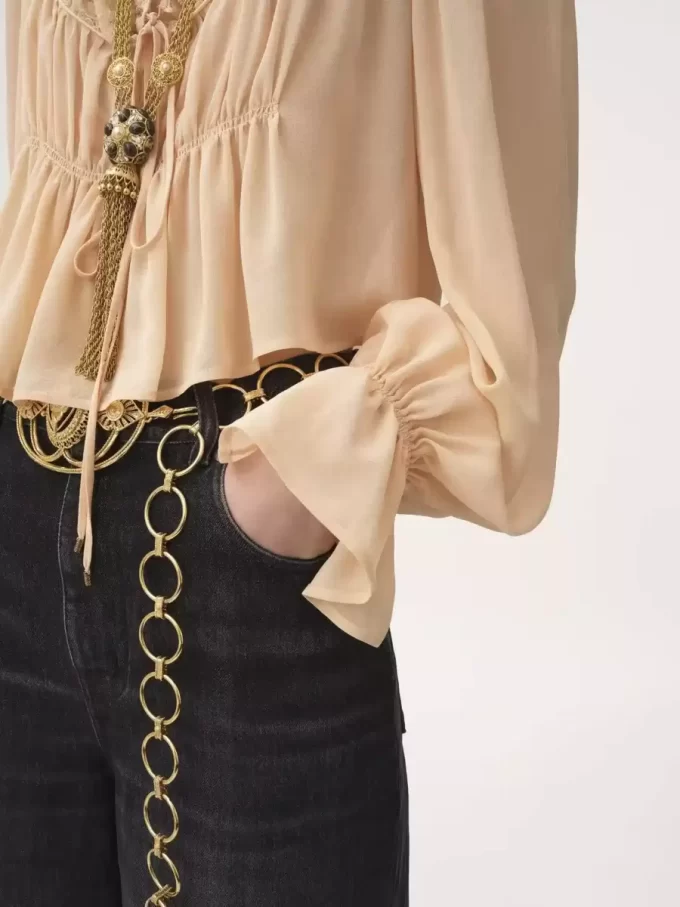 High-rise wide-leg jeans in denim