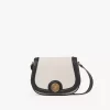 Horse Medal saddle bag in canvas & grained leather