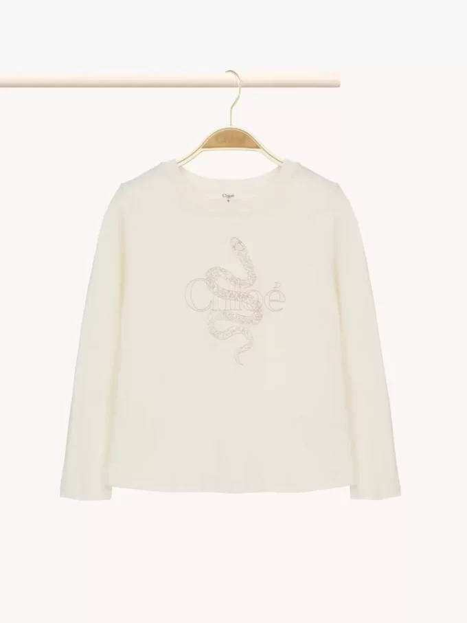 Kids’ long-sleeve logo top