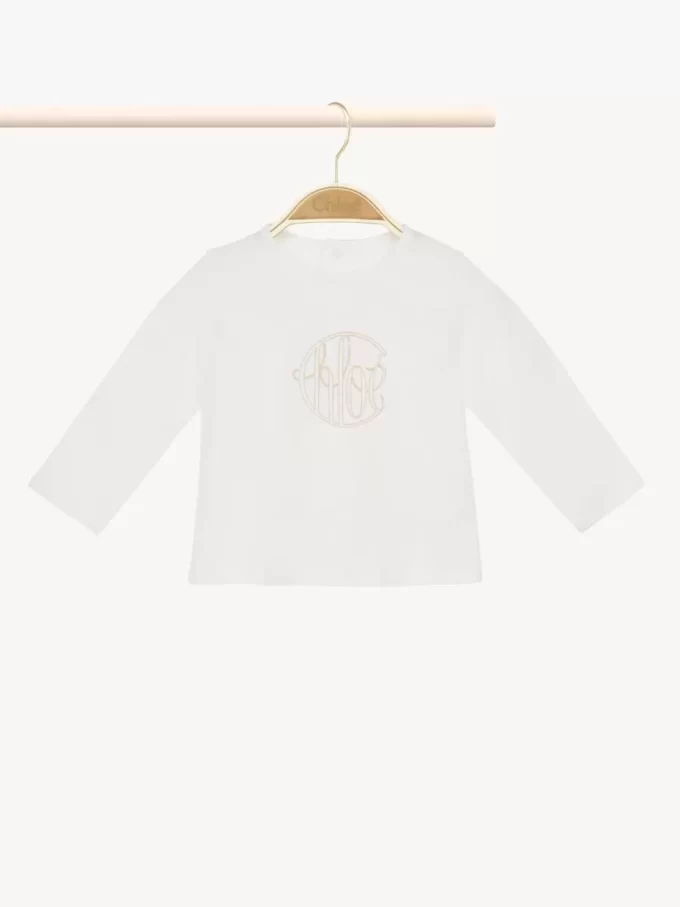 Kids’ long-sleeve logo top