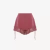 Lace-trimmed lingerie shorts in crêpe de chine
