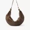 Large Bracelet Hobo bag in grained leather