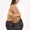 Large Bracelet Hobo bag in grained leather