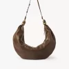 Large Bracelet Hobo bag in grained leather
