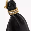 Large Bracelet Hobo bag in grained leather
