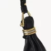 Large Bracelet hobo bag in grained leather with studs Large Bracelet hobo bag in grained leather with studs