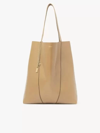 Large Chloé Spin tote bag in grained leather