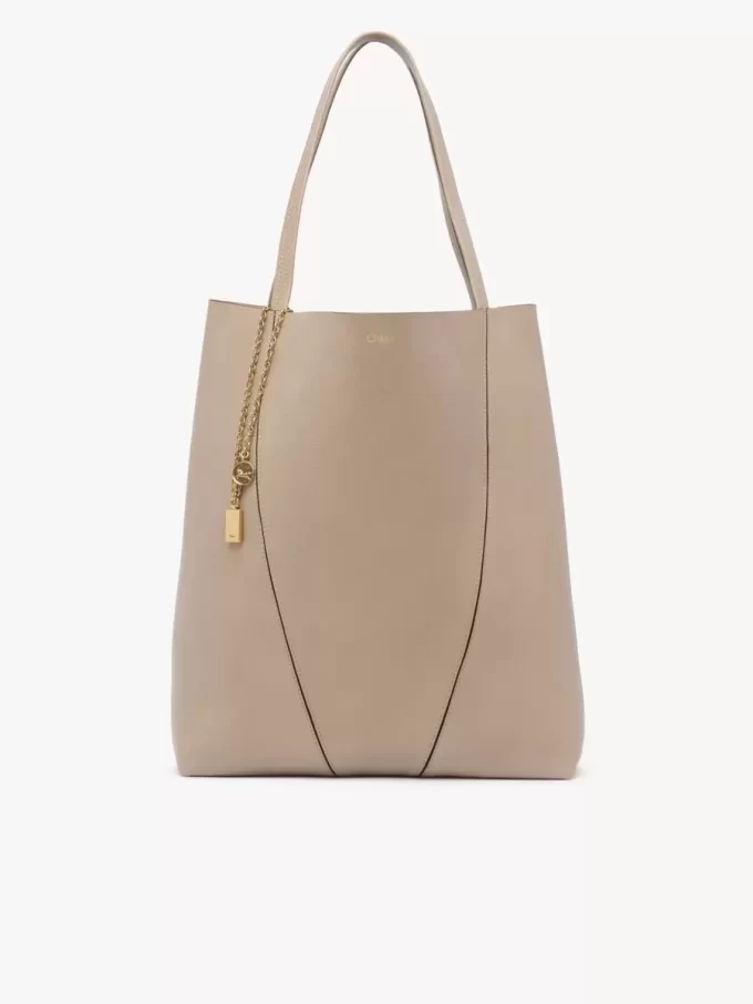 Large Chloé Spin tote bag in grained leather