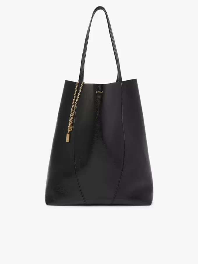 Large Chloé Spin tote bag in grained leather