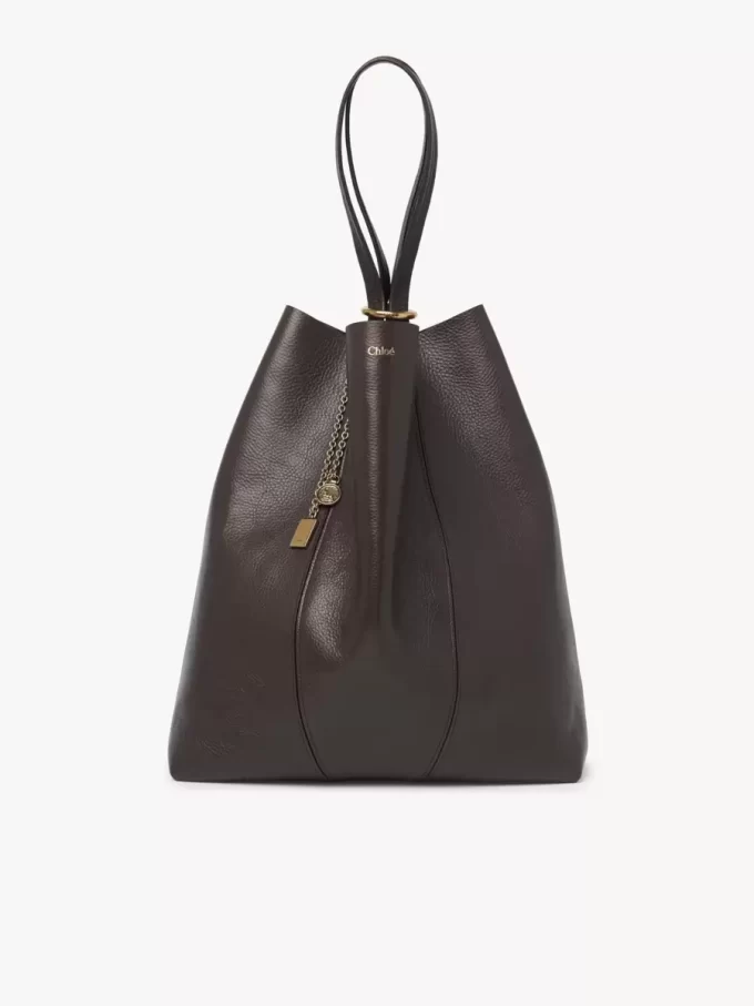 Large Chloé Spin tote bag in grained leather
