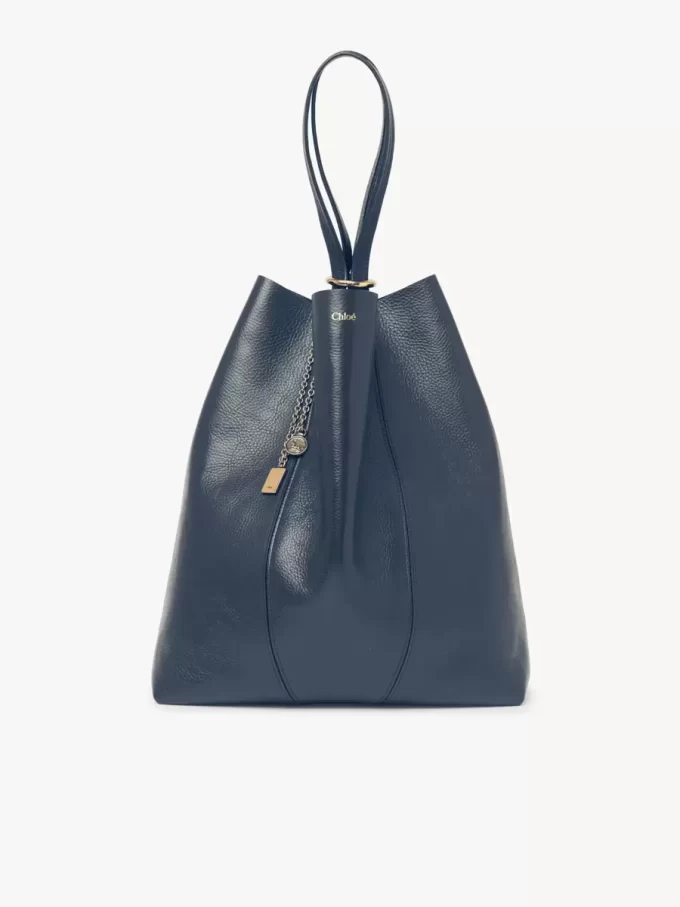 Large Chloé Spin tote bag in grained leather