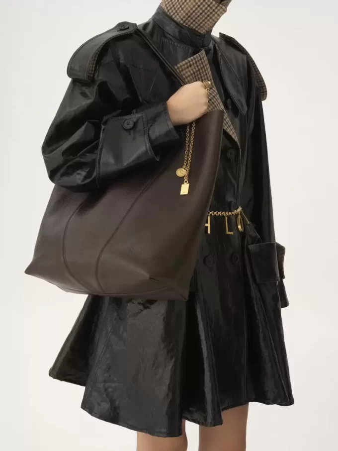 Large Chloé Spin tote bag in grained leather