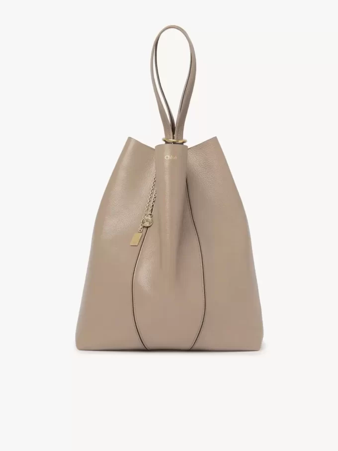 Large Chloé Spin tote bag in grained leather