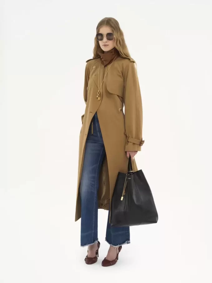 Large Chloé Spin tote bag in grained leather