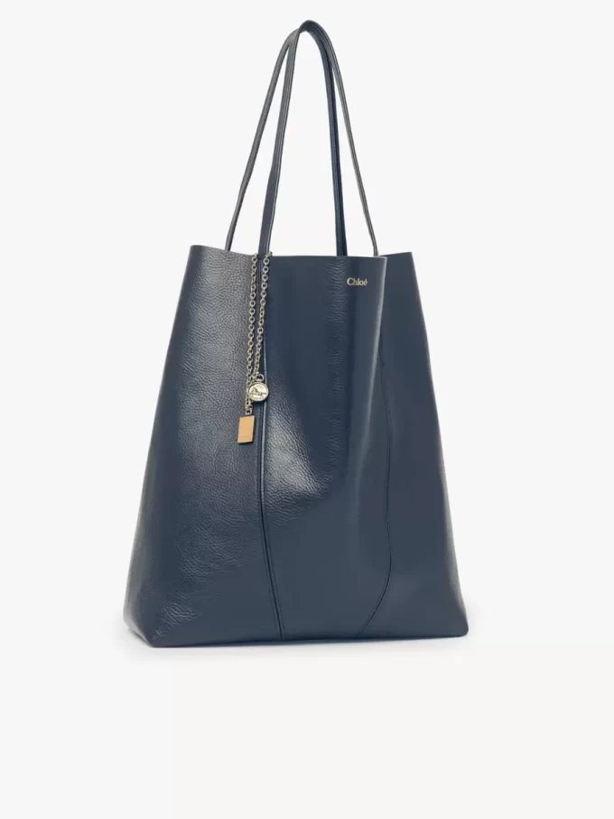 Large Chloé Spin tote bag in grained leather
