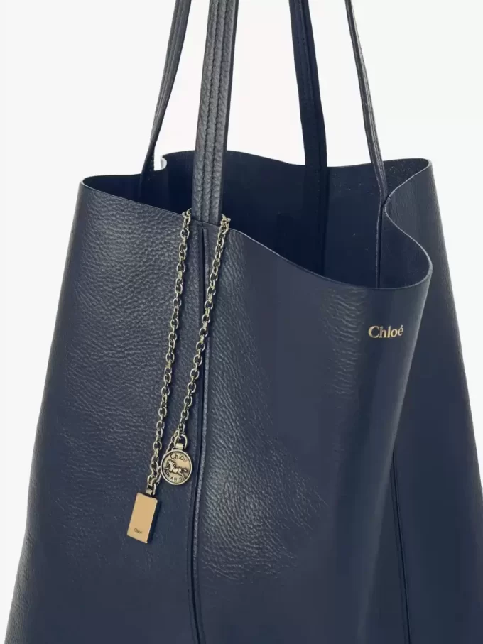 Large Chloé Spin tote bag in grained leather