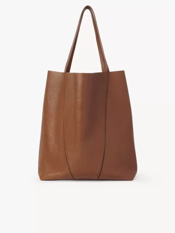 Large Chloé Spin tote bag in grained leather