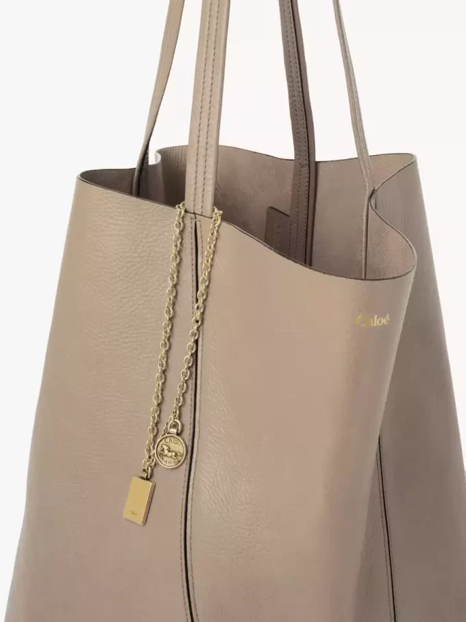 Large Chloé Spin tote bag in grained leather