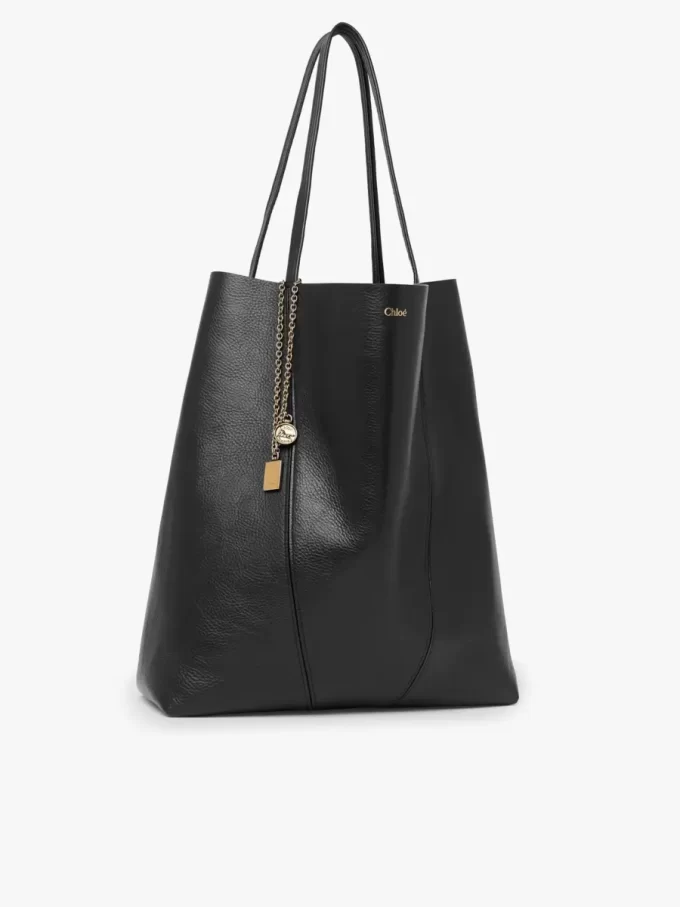 Large Chloé Spin tote bag in grained leather