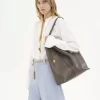 Large Chloé Spin tote bag in grained leather Large Chloé Spin tote bag in grained leather