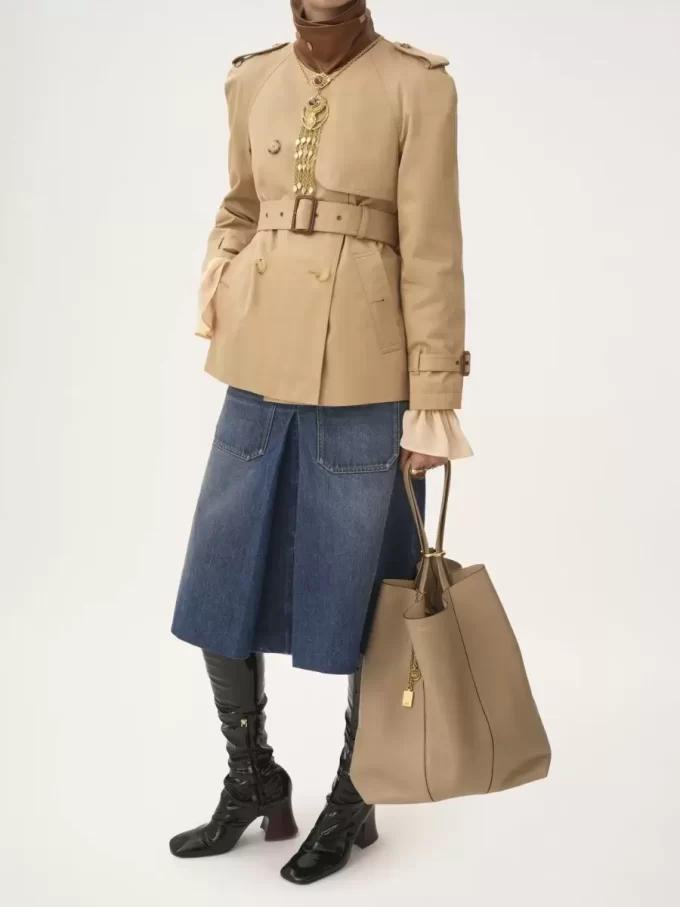 Large Chloé Spin tote bag in grained leather