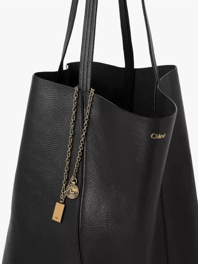 Large Chloé Spin tote bag in grained leather