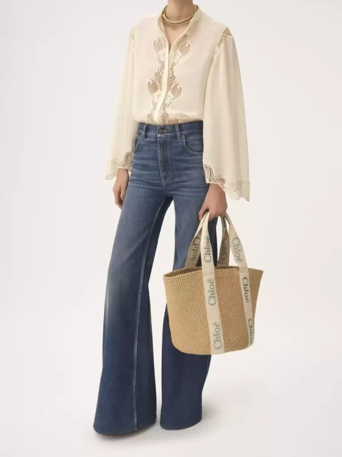 Large Woody basket in natural fibers