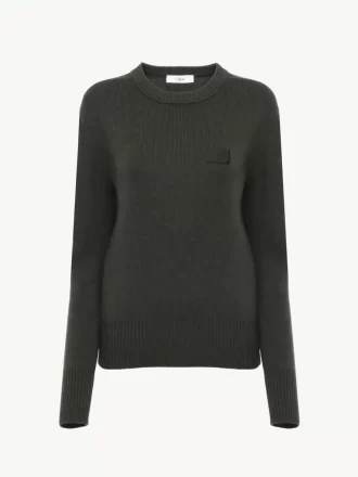 Logo sweater in a merino wool knit