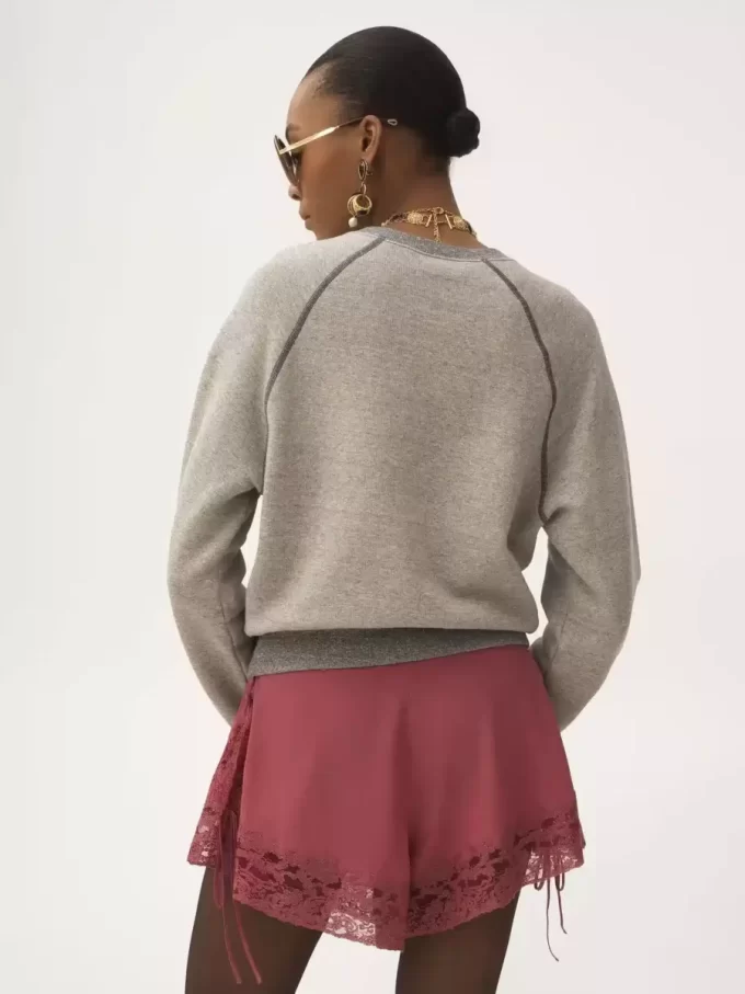 Logo sweater in cotton fleece mix