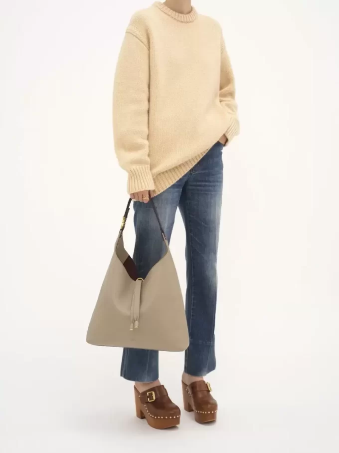 Marcie hobo bag in grained leather