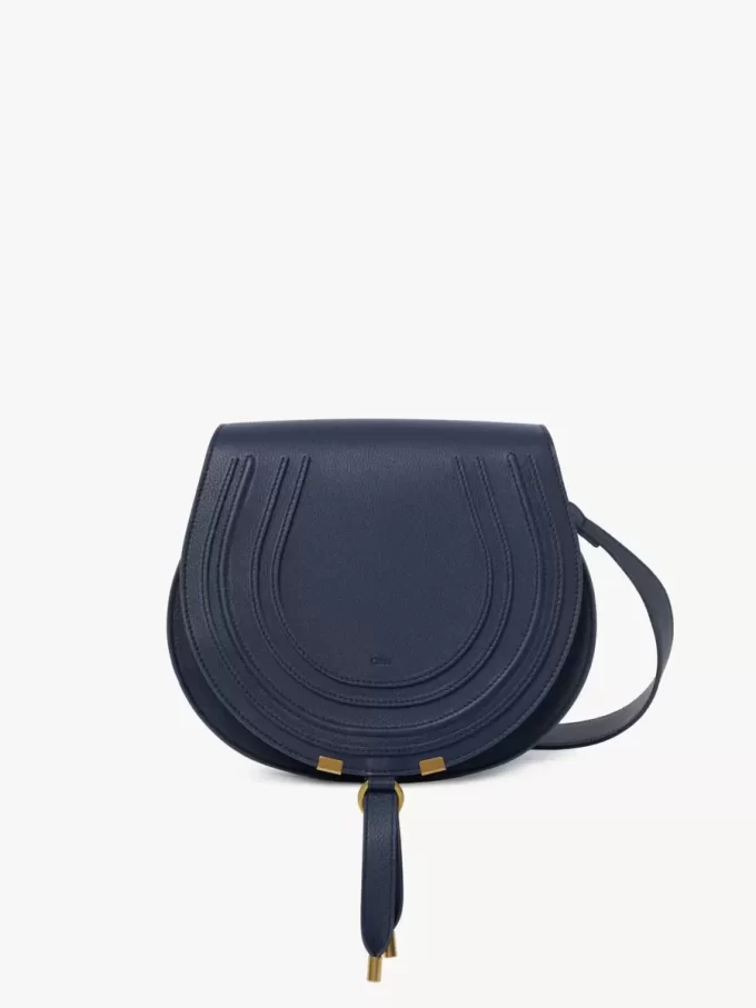 Marcie saddle bag in grained leather