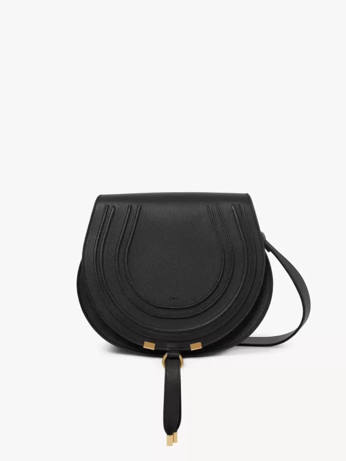 Marcie saddle bag in grained leather