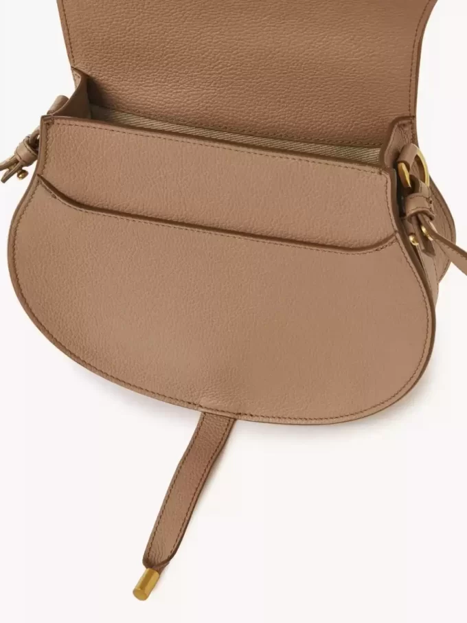 Marcie saddle bag in grained leather