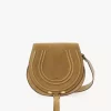 Marcie saddle bag in suede leather