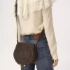 Marcie saddle bag in suede leather