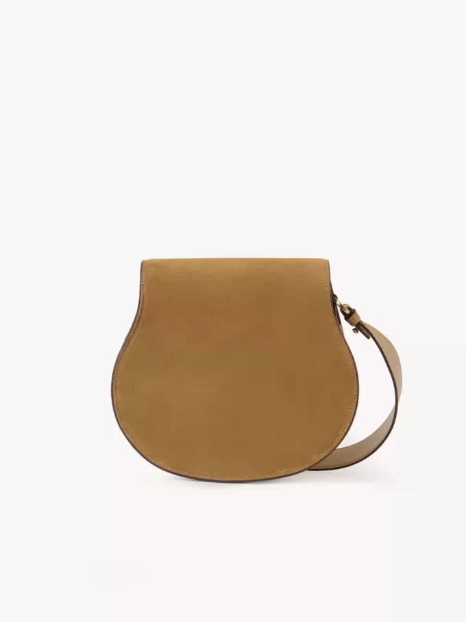 Marcie saddle bag in suede leather