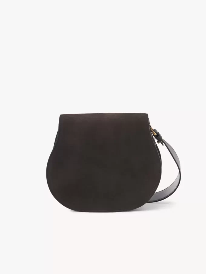 Marcie saddle bag in suede leather