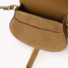 Marcie saddle bag in suede leather