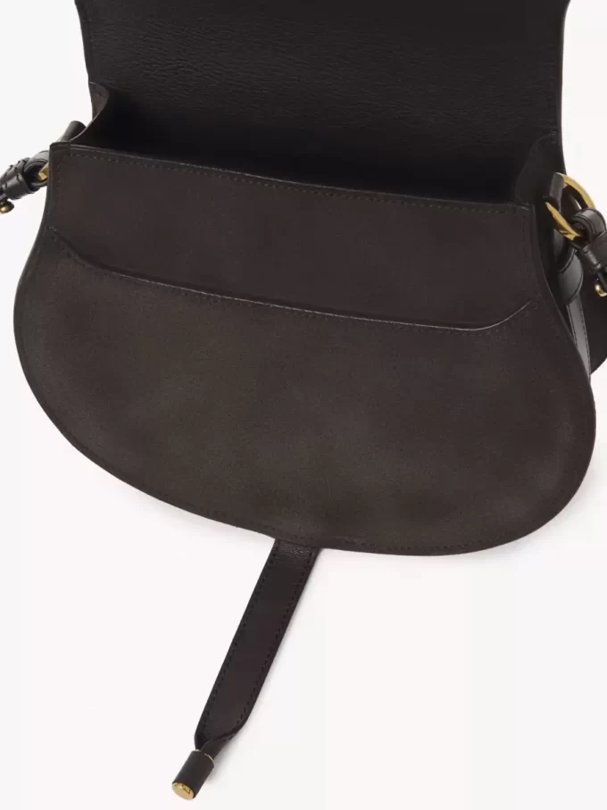 Marcie saddle bag in suede leather