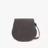 Marcie saddle bag in suede leather